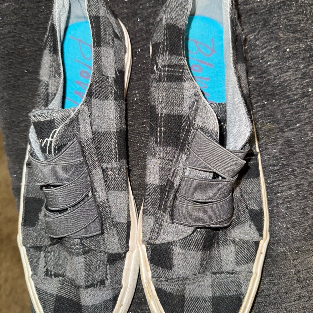 Plaid Black Sneakers for Women